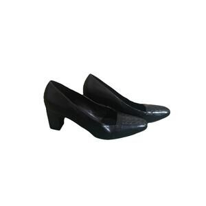 Laura Scott Pumps Chunky Block High Heel Comfort Dress Pumps Sz 6.5 Vintage Y2k